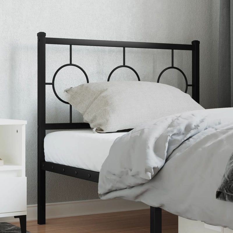 vidaXL fekete fém fejtámla 90 cm
