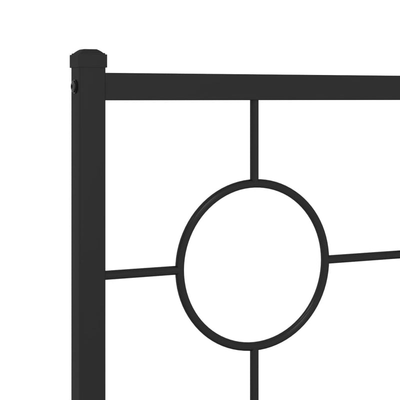 vidaXL fekete fém fejtámla 140 cm