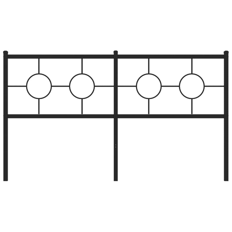 vidaXL fekete fém fejtámla 150 cm