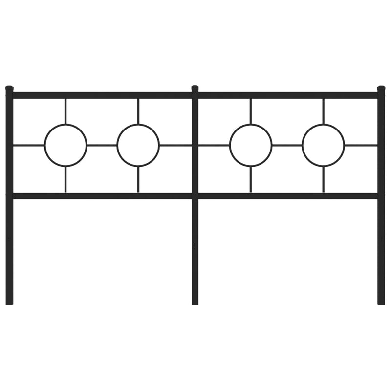 vidaXL fekete fém fejtámla 160 cm