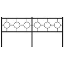 vidaXL fekete fém fejtámla 180 cm