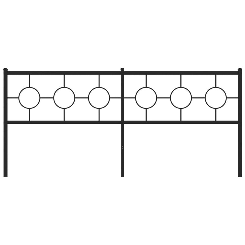 vidaXL fekete fém fejtámla 200 cm
