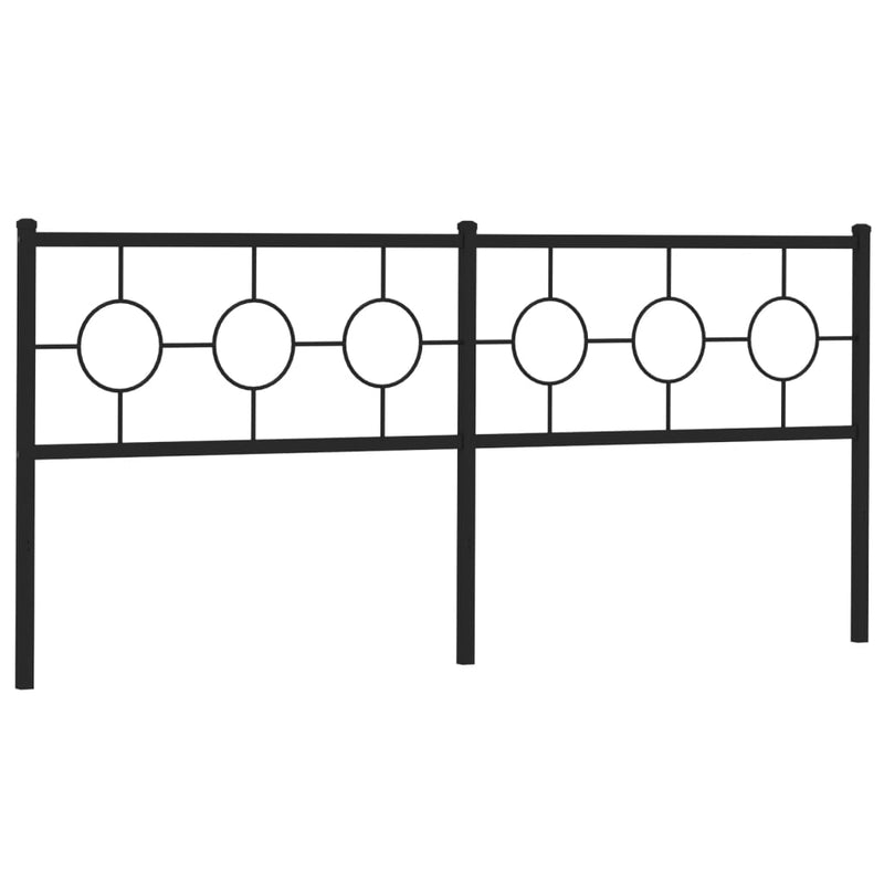 vidaXL fekete fém fejtámla 200 cm