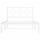 vidaXL fehér fém ágykeret fejtámlával 107x203 cm