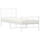 vidaXL fehér fém ágykeret fej- és lábtámlával 80x200 cm