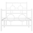 vidaXL fehér fém ágykeret fej- és lábtámlával 80x200 cm
