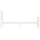vidaXL fehér fém ágykeret fej- és lábtámlával 80x200 cm