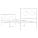 vidaXL fehér fém ágykeret fej- és lábtámlával 80x200 cm