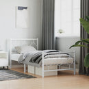 vidaXL fehér fém ágykeret fej- és lábtámlával 90 x 190 cm