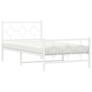 vidaXL fehér fém ágykeret fej- és lábtámlával 100x200 cm