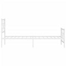 vidaXL fehér fém ágykeret fej- és lábtámlával 100x200 cm