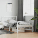 vidaXL fehér fém ágykeret fej- és lábtámlával 100x200 cm