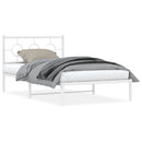 vidaXL fehér fém ágykeret fej- és lábtámlával 107 x 203 cm