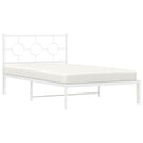 vidaXL fehér fém ágykeret fej- és lábtámlával 107 x 203 cm