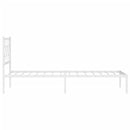 vidaXL fehér fém ágykeret fej- és lábtámlával 107 x 203 cm