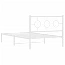 vidaXL fehér fém ágykeret fej- és lábtámlával 107 x 203 cm