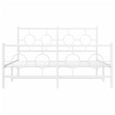 vidaXL fehér fém ágykeret fej- és lábtámlával 135x190 cm