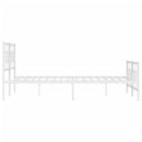 vidaXL fehér fém ágykeret fej- és lábtámlával 183 x 213 cm