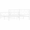 vidaXL fehér fém ágykeret fej- és lábtámlával 183 x 213 cm