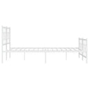 vidaXL fehér fém ágykeret fej- és lábtámlával 200x200 cm