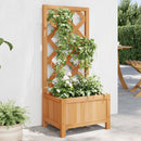 vidaXL barna tömör fenyőfa rácsos ültetőláda