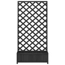 vidaXL fekete tömör fenyőfa virágláda ráccsal 90 x 35 x 180 cm