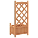 vidaXL barna tömör fenyőfa rácsos ültetőláda