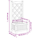 vidaXL fekete tömör fenyőfa rácsos ültetőláda