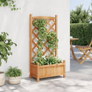 vidaXL tömör fenyőfa virágláda ráccsal 55 x 29,5 x 110 cm