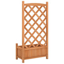 vidaXL tömör fenyőfa virágláda ráccsal 55 x 29,5 x 110 cm
