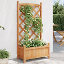 vidaXL tömör fenyőfa virágláda ráccsal 55 x 29,5 x 110 cm