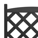vidaXL fekete tömör fenyőfa virágláda ráccsal 55 x 29,5 x 110 cm