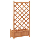 vidaXL barna tömör fenyőfa virágláda ráccsal 75 x 35 x 150 cm