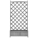 vidaXL szürke tömör fenyőfa rácsos ültetőláda