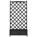 vidaXL fekete tömör fenyőfa rácsos ültetőláda