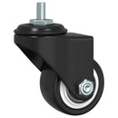 vidaXL 4 db fekete vas görgő 35 mm