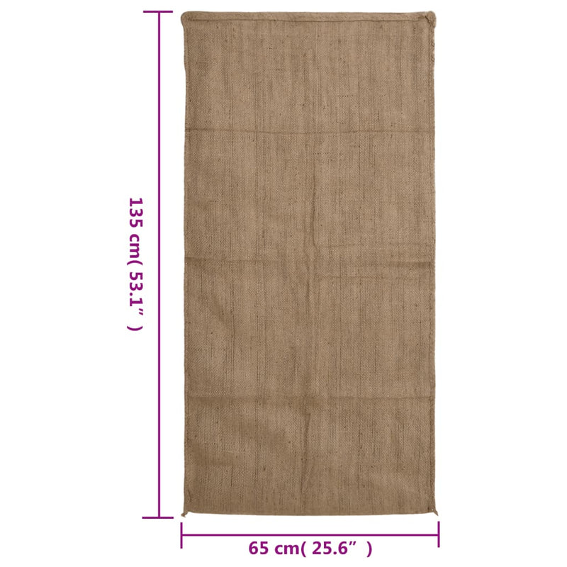vidaXL 10 db jutazsák, 65 x 135 cm, 100% juta, 340 g/m²