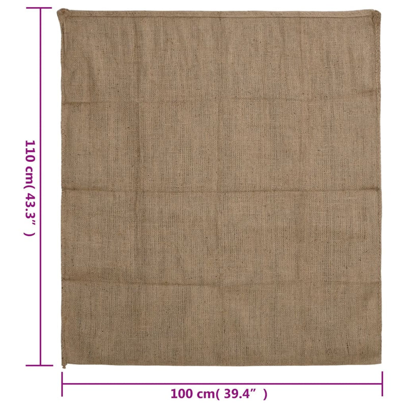 vidaXL 10 db jutazsák 100x110 cm 100% juta 340 g/m²