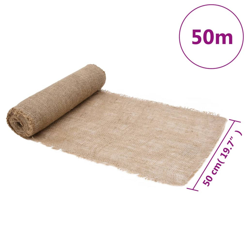 vidaXL juta tekercs 0,5 x 50 m 100% juta 200 g/m²