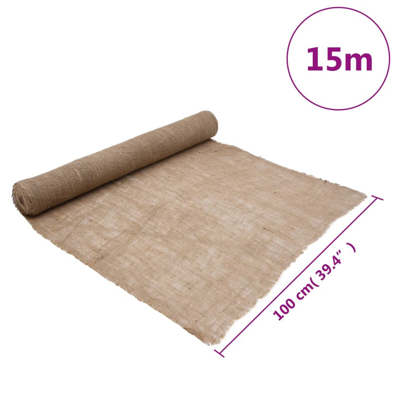 vidaXL juta tekercs 1 x 15 m 100% juta 200 g/m²