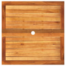 vidaXL fekete polyrattan és akácfa kerti asztal 80 x 80 x 75 cm