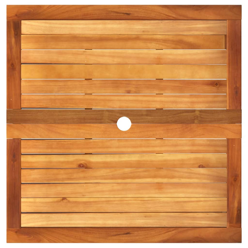 vidaXL szürke polyrattan és akácfa kerti asztal 80 x 80 x 74 cm