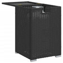 vidaXL fekete polyrattan propántartály borító asztal 40 x 40 x 60 cm