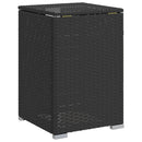 vidaXL fekete polyrattan propántartály borító asztal 40 x 40 x 60 cm
