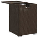 vidaXL barna polyrattan propántartály borító asztal 40 x 40 x 60 cm