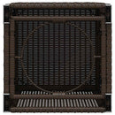 vidaXL barna polyrattan propántartály borító asztal 40 x 40 x 60 cm