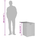 vidaXL szürke polyrattan propántartály borító asztal 40 x 40 x 60 cm