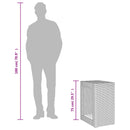 vidaXL fekete polyrattan kerti kisasztal fa asztallappal 60x40x75 cm