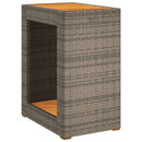 vidaXL szürke polyrattan falapos kerti kisasztal 60x40x75 cm