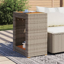 vidaXL szürke polyrattan falapos kerti kisasztal 60x40x75 cm
